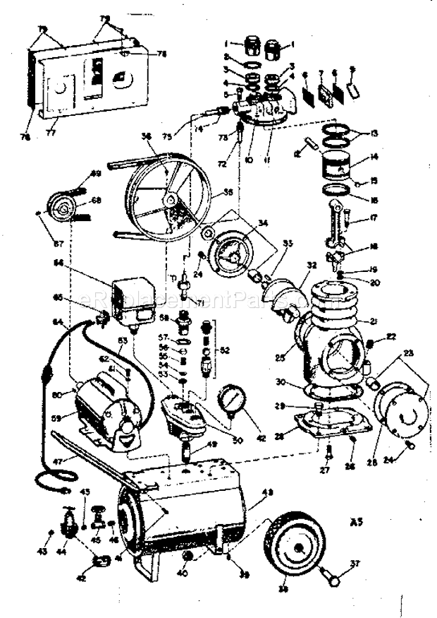 Page A Diagram and Parts List for 106152352  Craftsman Paint Sprayer