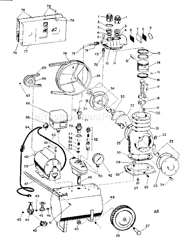 Page A Diagram and Parts List for 106152441  Craftsman Paint Sprayer
