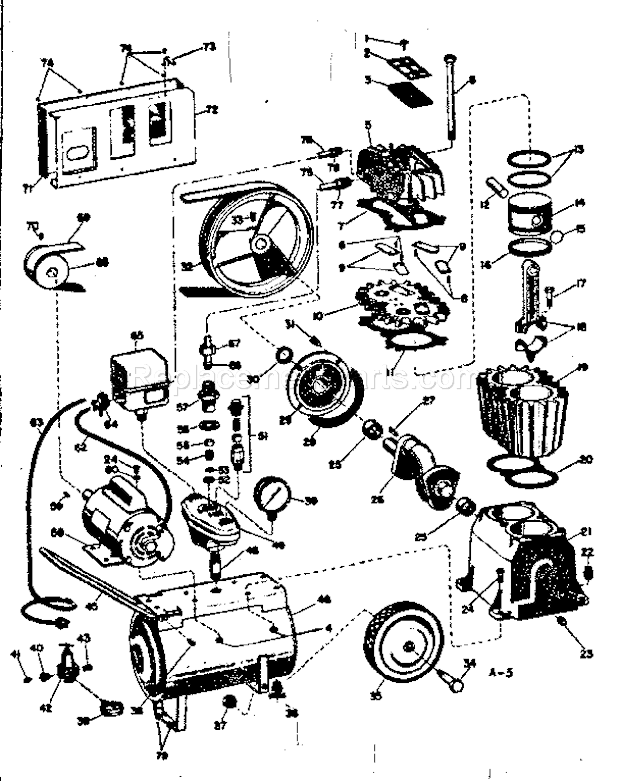 Page A Diagram and Parts List for 106153781  Craftsman Paint Sprayer