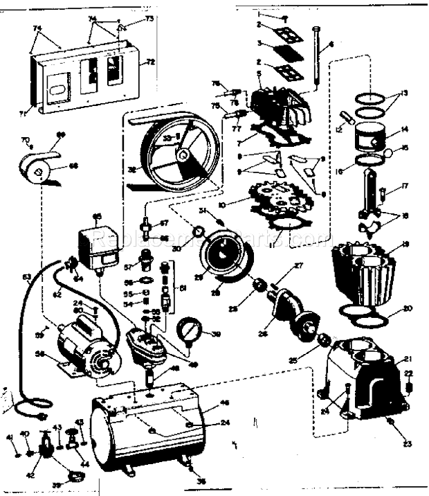 Page A Diagram and Parts List for 106153970  Craftsman Paint Sprayer