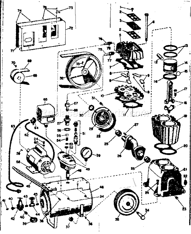Page A Diagram and Parts List for 106153980  Craftsman Paint Sprayer