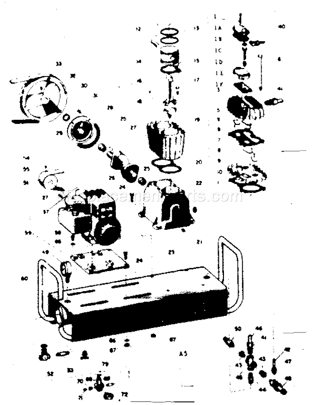 Page A Diagram and Parts List for 106154370  Craftsman Paint Sprayer