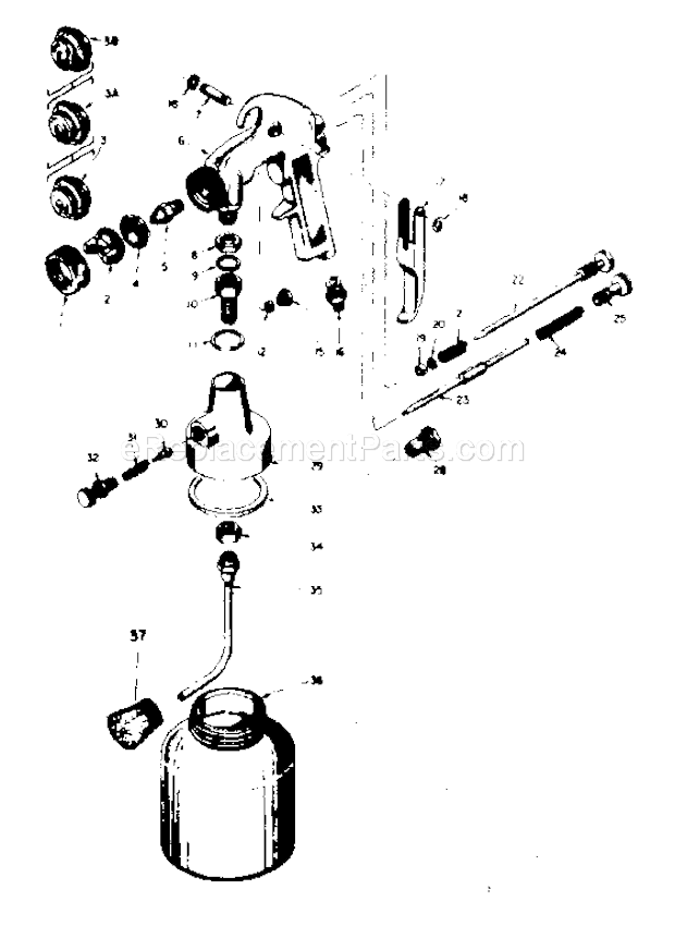 Page A Diagram and Parts List for 106155330  Craftsman Paint Sprayer