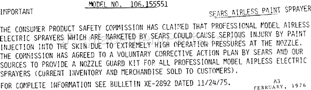 Page A Diagram and Parts List for 106155551  Craftsman Paint Sprayer