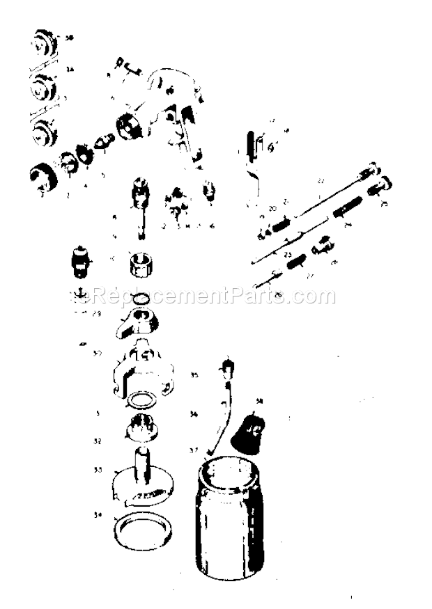 Page A Diagram and Parts List for 106156130  Craftsman Paint Sprayer