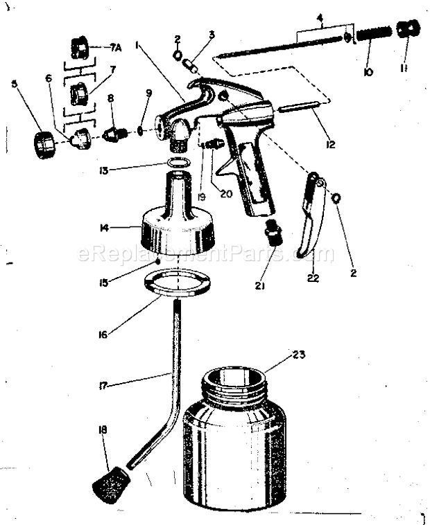Page A Diagram and Parts List for 106156900  Craftsman Paint Sprayer