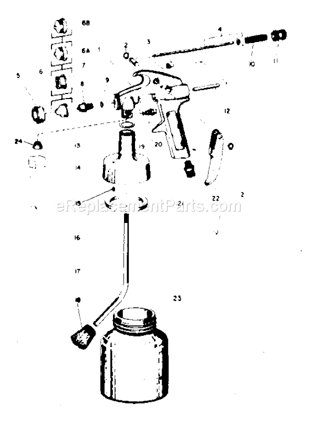 Page A Diagram and Parts List for 106156910  Craftsman Paint Sprayer
