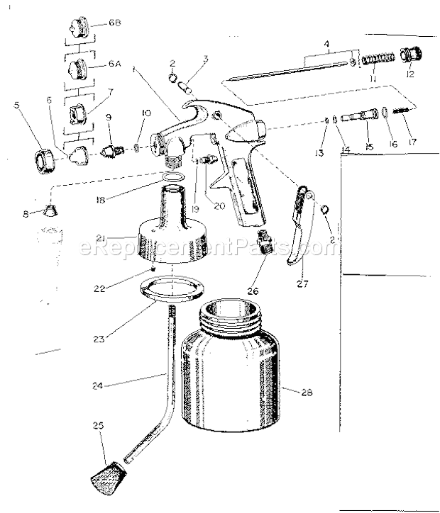 Page A Diagram and Parts List for 106157000  Craftsman Paint Sprayer
