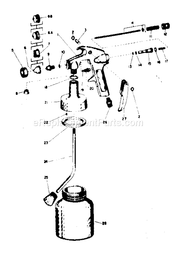 Page A Diagram and Parts List for 106157010  Craftsman Paint Sprayer