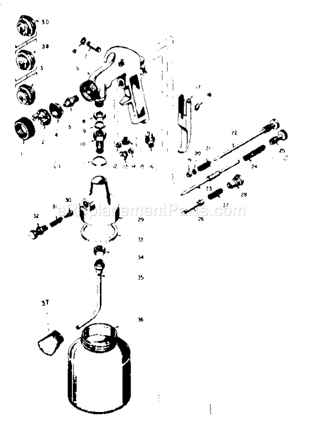Page A Diagram and Parts List for 106157130  Craftsman Paint Sprayer