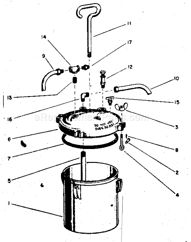 Replacement Parts Diagram and Parts List for 106161430  Craftsman Paint Sprayer
