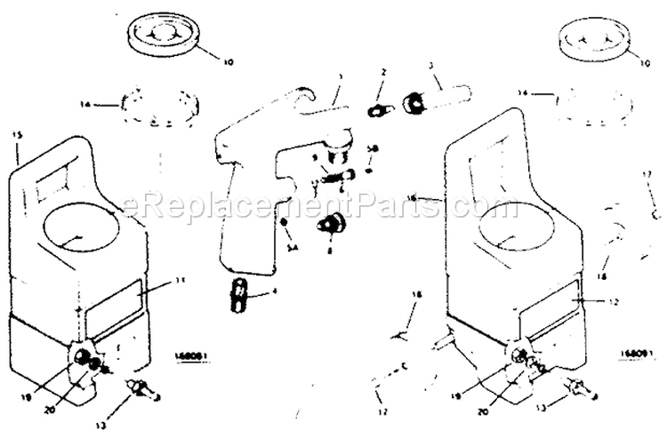 Unit Diagram and Parts List for 106168091  Craftsman Compressor