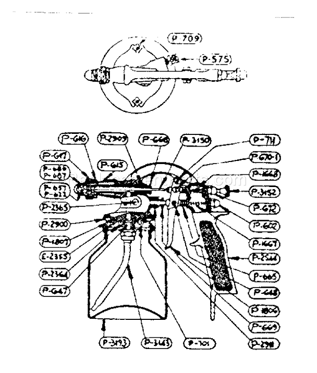 Page A Diagram and Parts List for 1061697  Craftsman Paint Sprayer