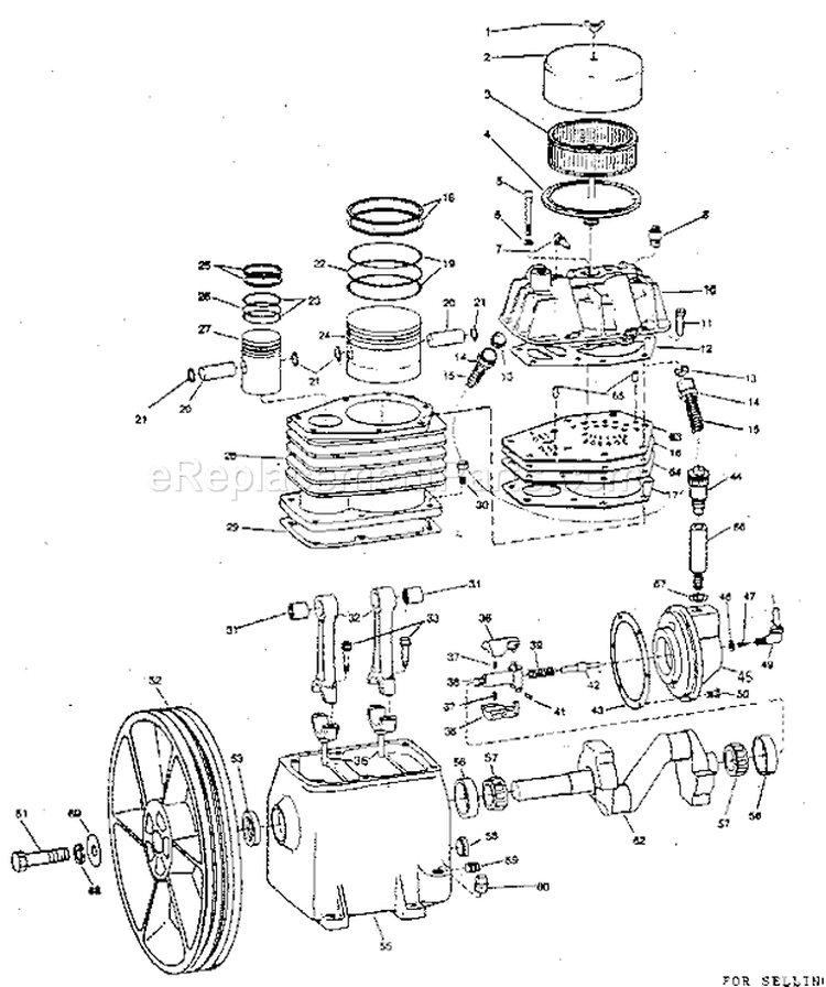 Page A Diagram and Parts List for 106175162  Craftsman Compressor