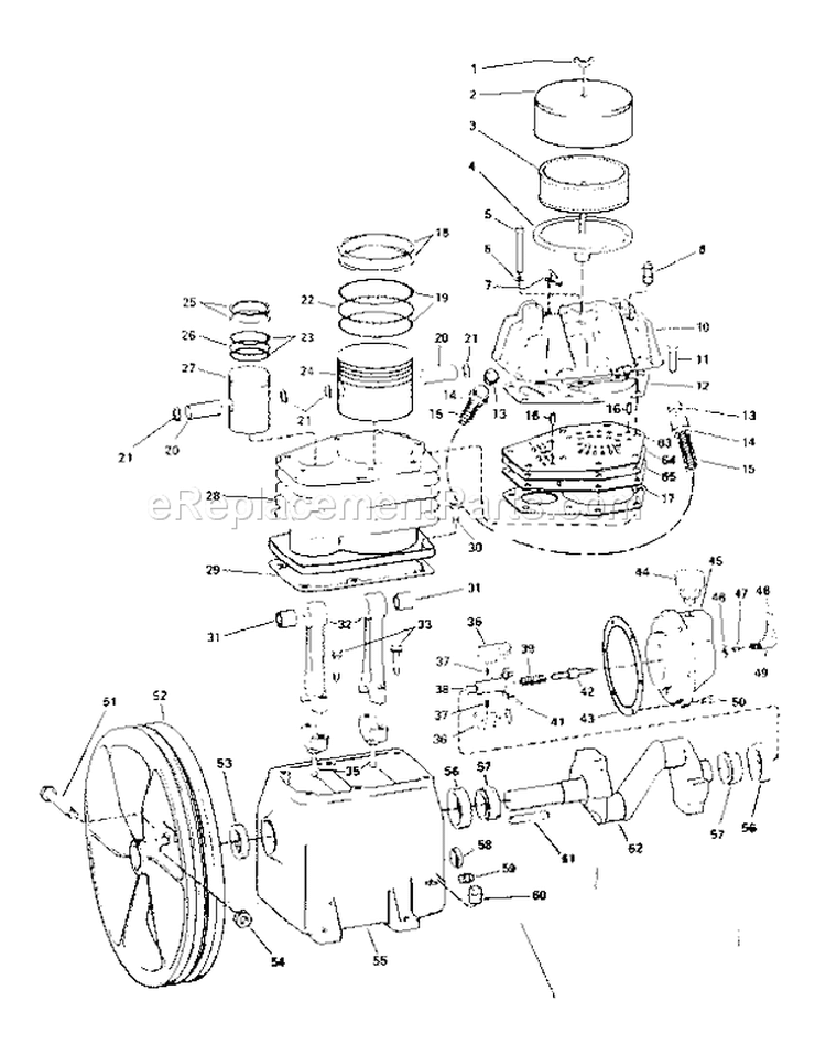 Page A Diagram and Parts List for 106175180  Craftsman Compressor