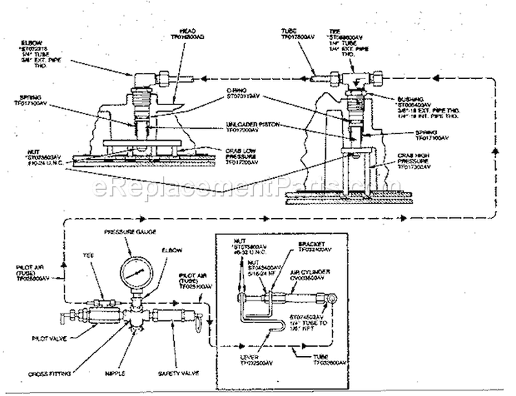 Page C Diagram and Parts List for 106175181  Craftsman Compressor