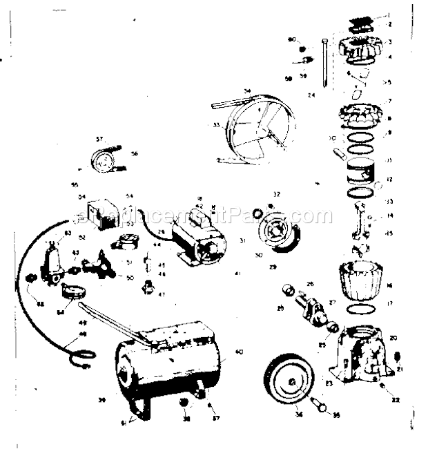 Page A Diagram and Parts List for 106178340  Craftsman Paint Sprayer