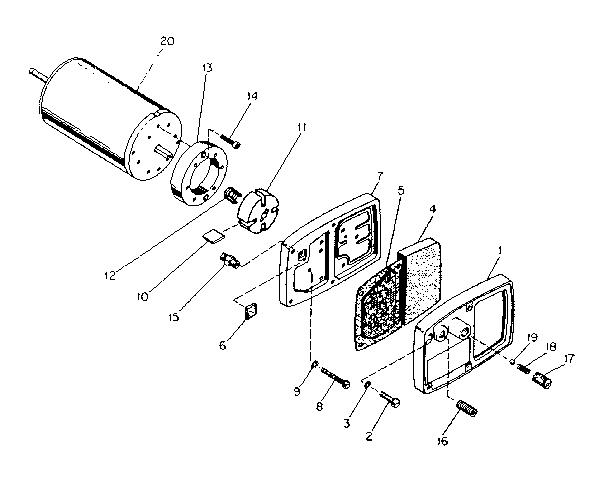 Motor Diagram and Parts List for 40414  Craftsman Heater