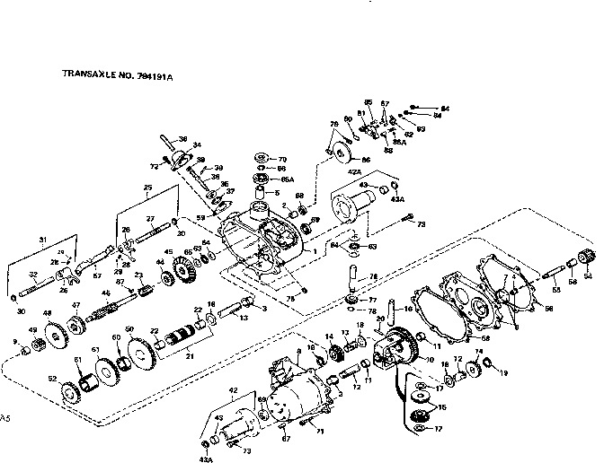 Replacement Parts Diagram and Parts List for 917794191A  Craftsman Lawn Tractor