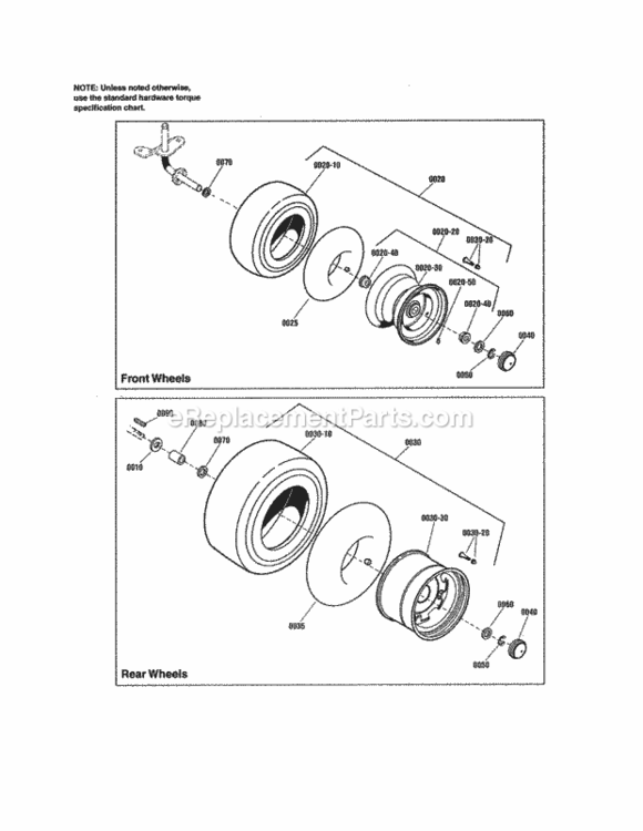 Page K Diagram and Parts List for 107250040  Craftsman Lawn Tractor