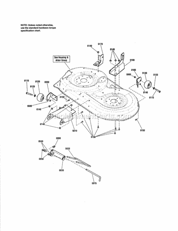 Page M Diagram and Parts List for 107250040  Craftsman Lawn Tractor