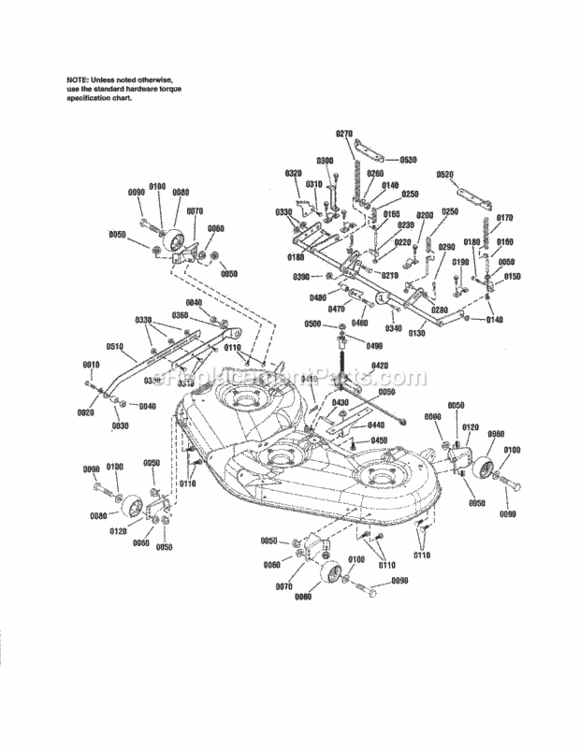 Page Q Diagram and Parts List for 107250050  Craftsman Lawn Tractor