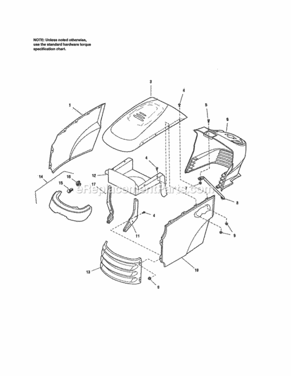 Page G Diagram and Parts List for 107250050  Craftsman Lawn Tractor