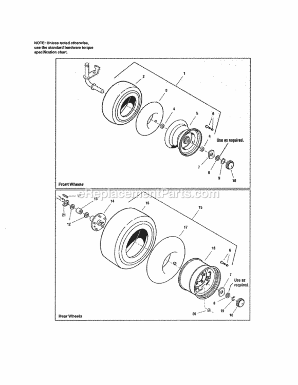 Page K Diagram and Parts List for 107250060  Craftsman Lawn Tractor