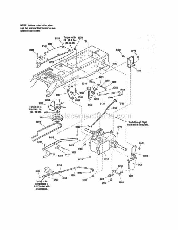 Page D Diagram and Parts List for 107250060  Craftsman Lawn Tractor