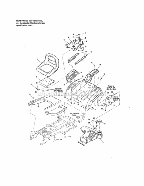 Page I Diagram and Parts List for 107250060  Craftsman Lawn Tractor