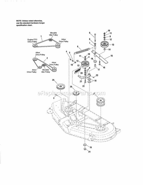 Page N Diagram and Parts List for 107250070  Craftsman Lawn Tractor