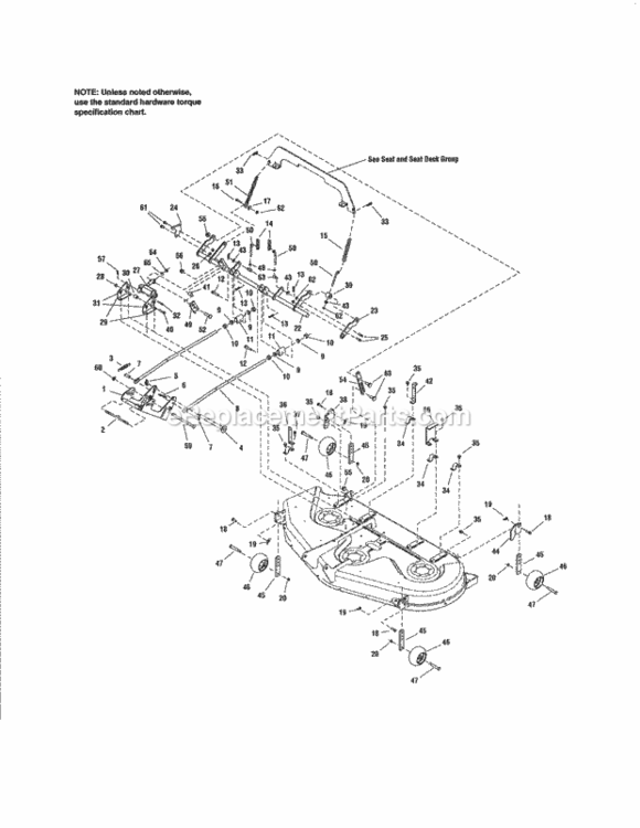 Page O Diagram and Parts List for 107250070  Craftsman Lawn Tractor