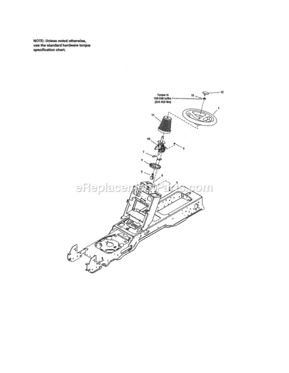 Page B Diagram and Parts List for 107250070  Craftsman Lawn Tractor