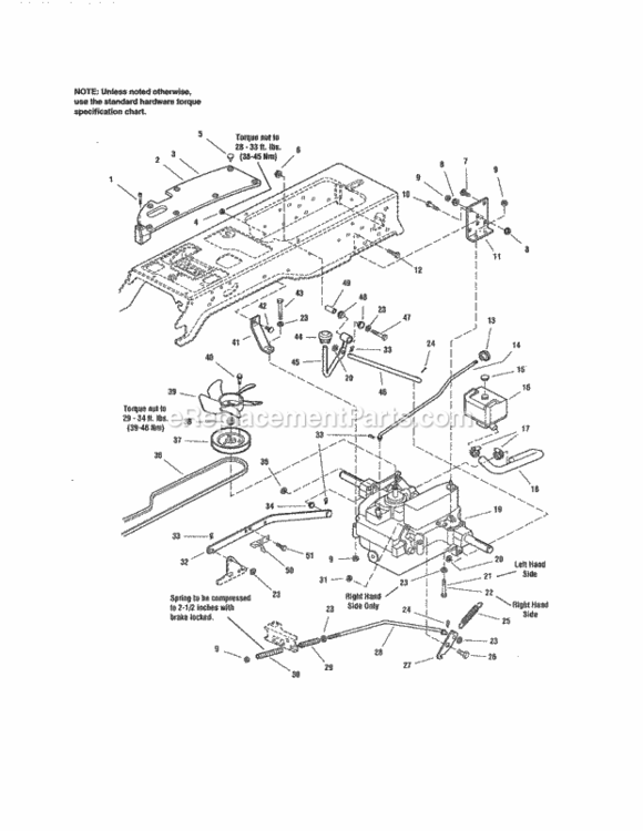 Page D Diagram and Parts List for 107250070  Craftsman Lawn Tractor