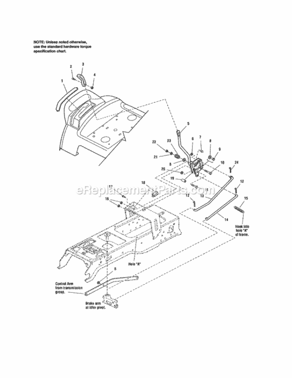 Page G Diagram and Parts List for 107250070  Craftsman Lawn Tractor
