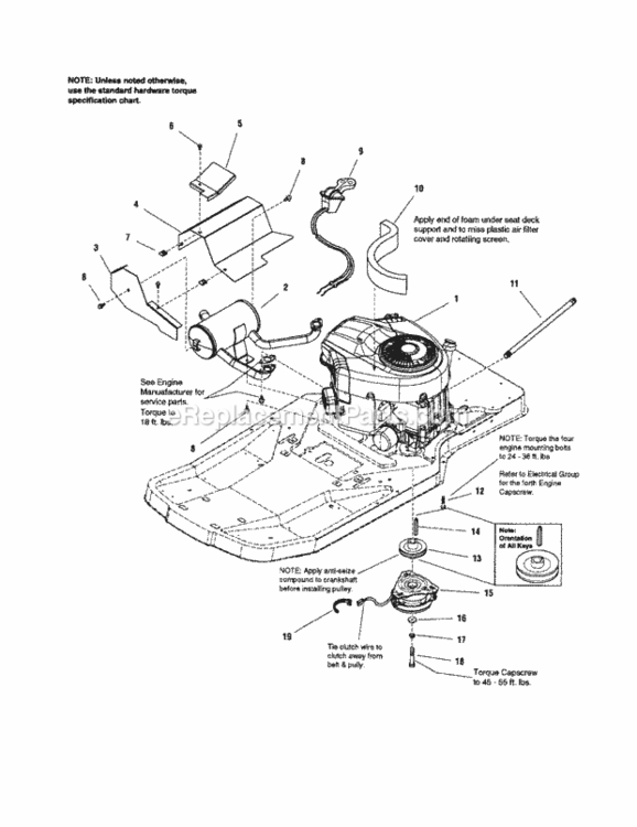 Page C Diagram and Parts List for 107277720  Craftsman Lawn Tractor