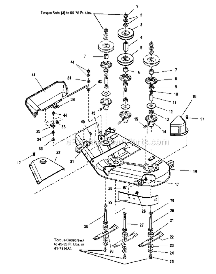 Mower_DeckHousingArbor Diagram and Parts List for 107277740  Craftsman Lawn Mower