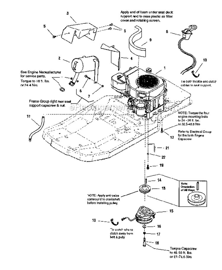 Engine-20Hp_Kohler Diagram and Parts List for 107277740  Craftsman Lawn Mower