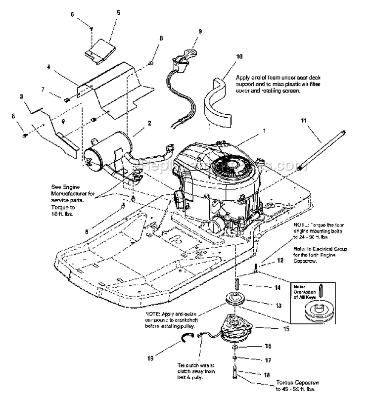 Engine-22Hp_Briggs_And_Stratton Diagram and Parts List for 107277740  Craftsman Lawn Mower