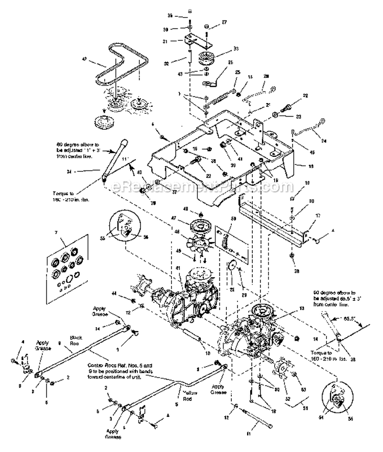 Carrier_And_Transmission Diagram and Parts List for 107277740  Craftsman Lawn Mower
