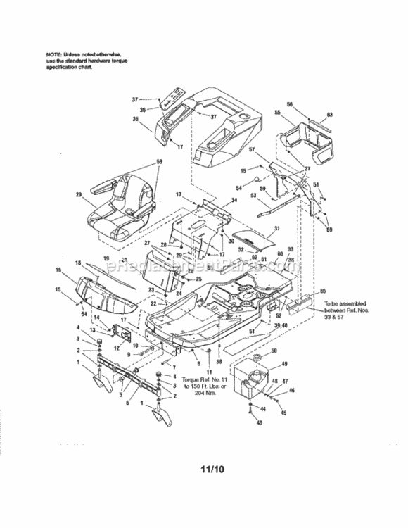 Page A Diagram and Parts List for 107277860  Craftsman Lawn Tractor