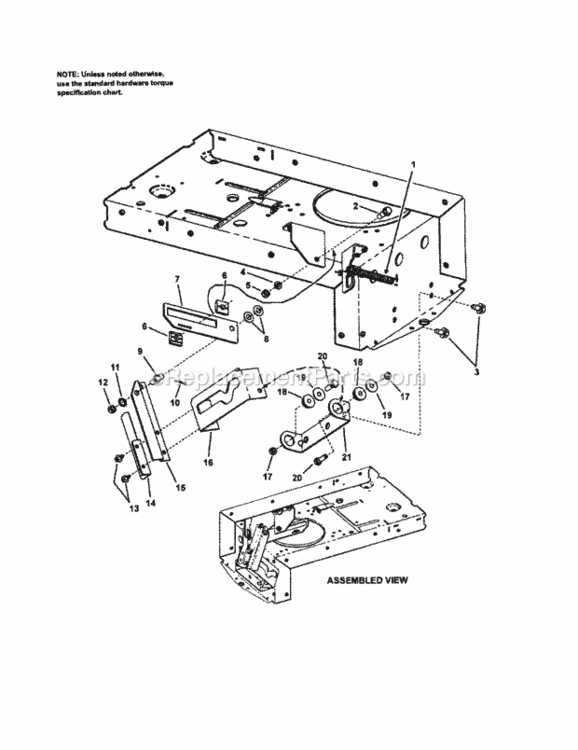 Page J Diagram and Parts List for 107280340  Craftsman Lawn Tractor