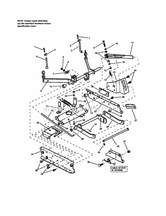 Page K Diagram and Parts List for 107280340  Craftsman Lawn Tractor