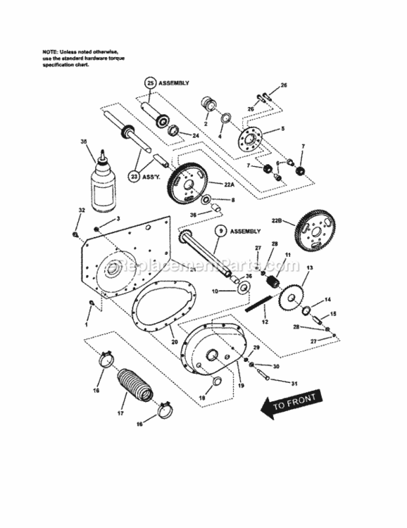 Page Q Diagram and Parts List for 107280340  Craftsman Lawn Tractor