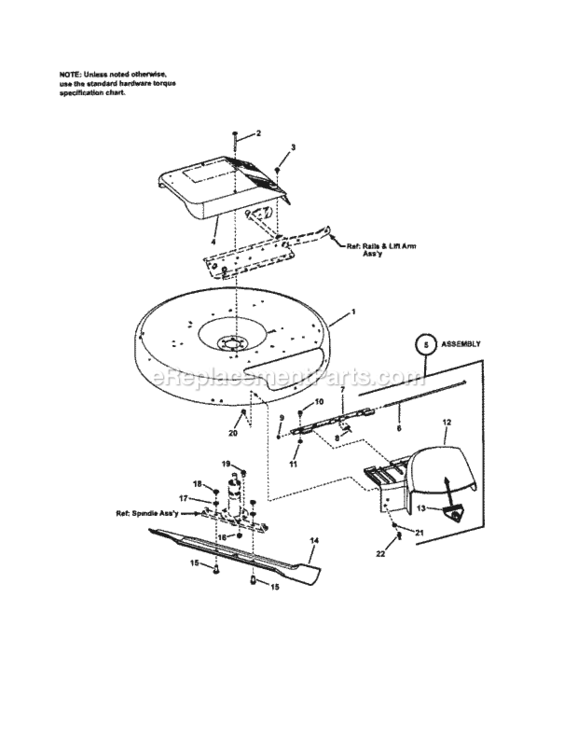 Page H Diagram and Parts List for 107280340  Craftsman Lawn Tractor