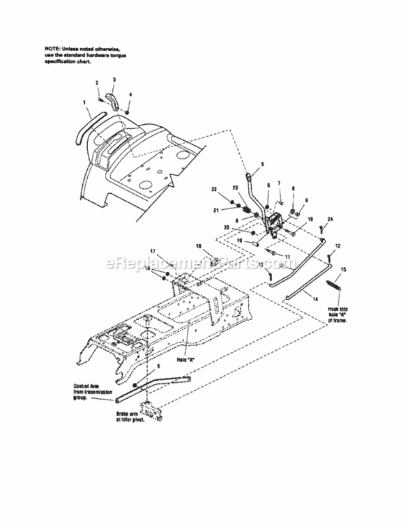 Page G Diagram and Parts List for 107289850  Craftsman Lawn Tractor