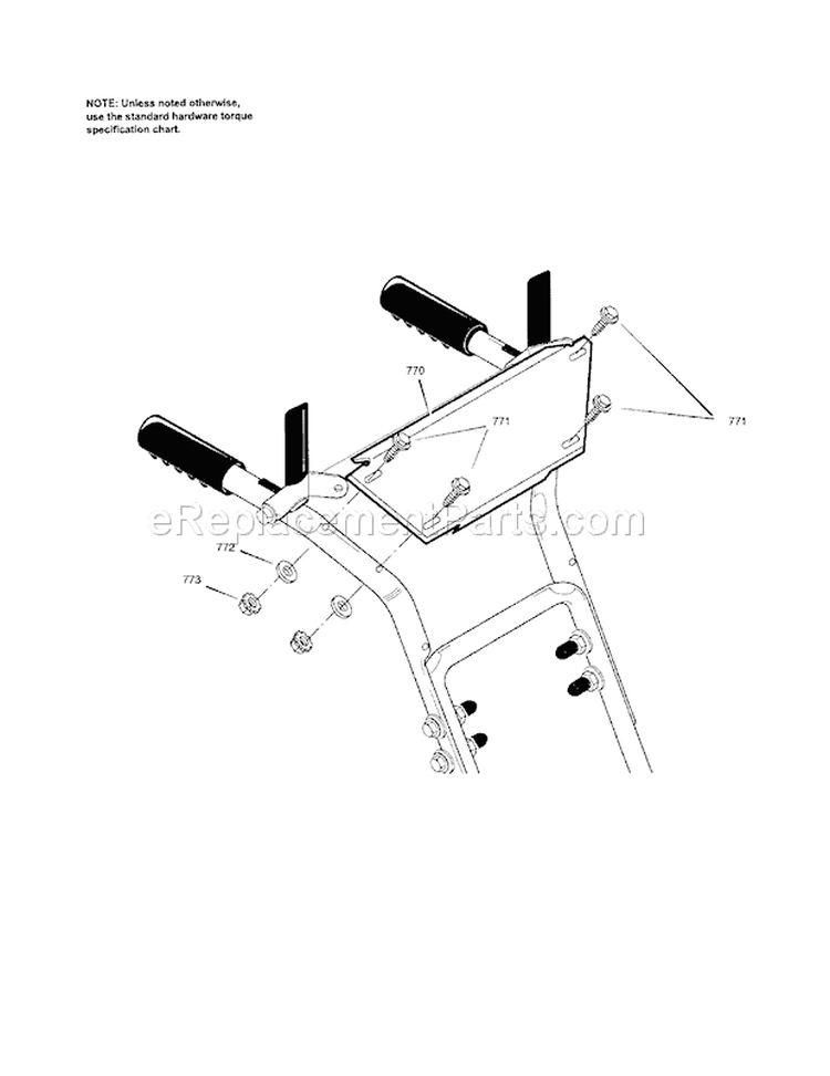 Control Panel Diagram and Parts List for 107889650  Craftsman Snow Blower