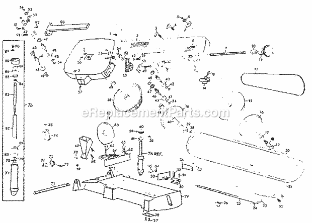 Power Hacksaw Diagram and Parts List for 10822922  Craftsman Reciprocating Saw
