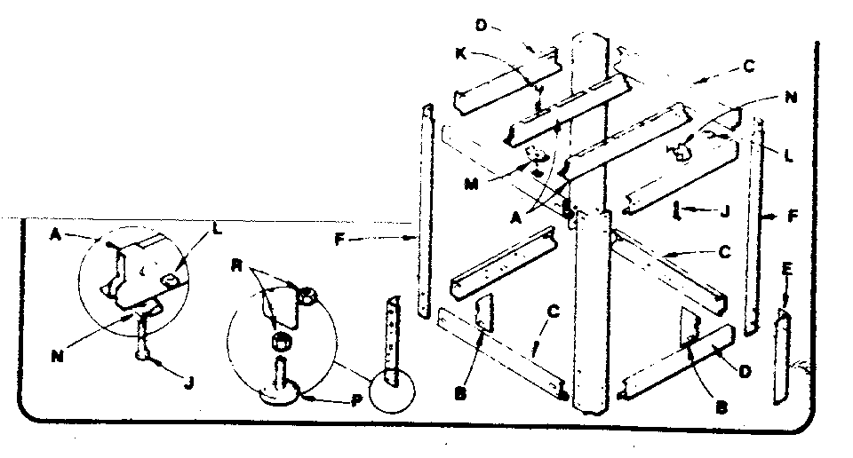 Unit Parts Diagram and Parts List for 22219  Craftsman Tool Stand & Cart