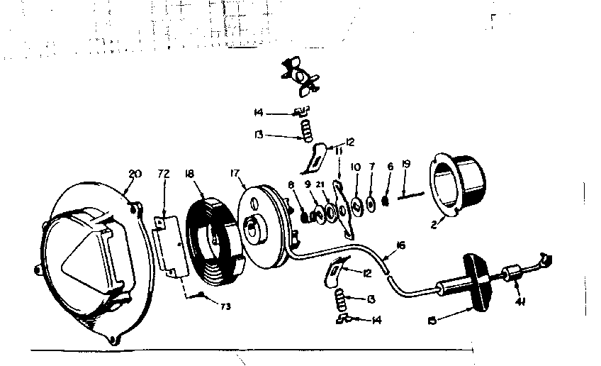 Rewind Starter Diagram and Parts List for 91760033  Craftsman Chainsaw